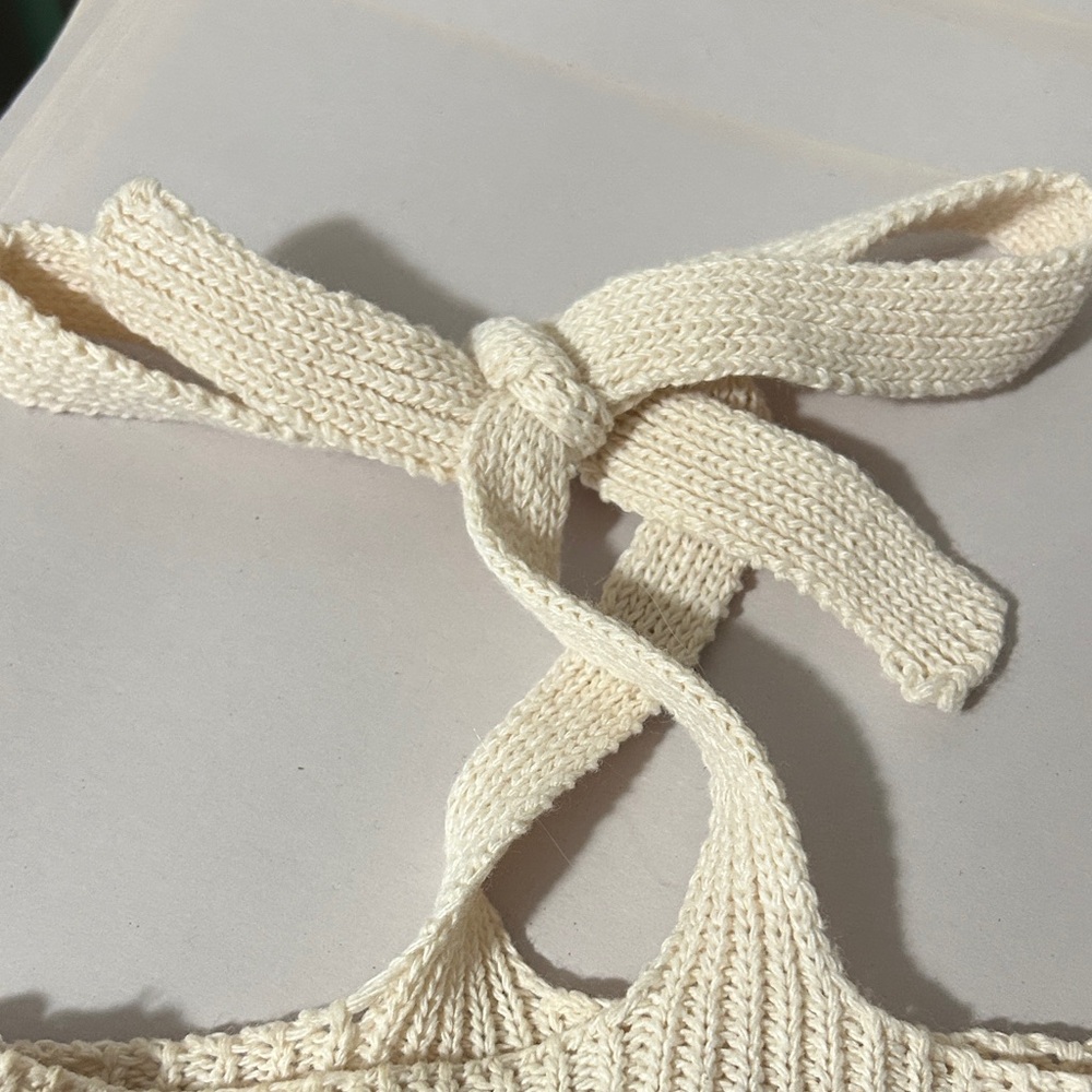 POL Cream and Brown Knit Tank Top - Picture 5 of 6